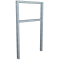Lean-on hoop made of steel tube | Square tube, 60 x 40 mm | with cross bar | total width: 750 mm | hot-dip galvanized